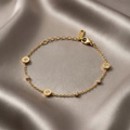 Bracelet, 18K Gold Plated Steel