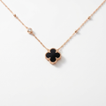 Flower Necklace, 18K Gold Plated Steel