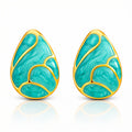 Earrings, 18K Gold Plated Steel