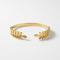 Leaves Bracelet, 18K Gold Plated Steel