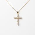 18K Gold Plated Steel Cross Necklace