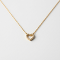 Hearts Necklace, 18K Gold Plated Steel