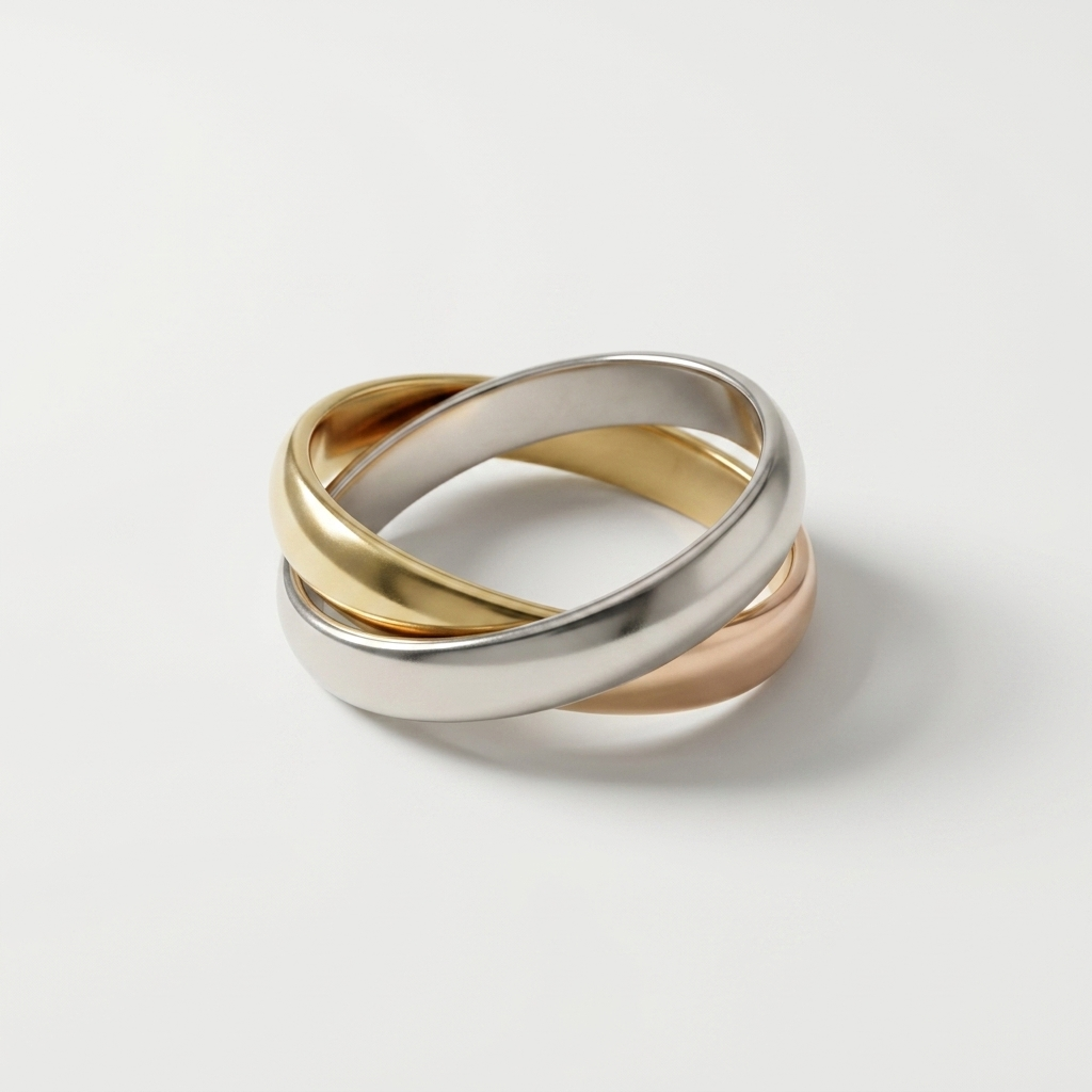 Ring, 18K Gold Plated Steel